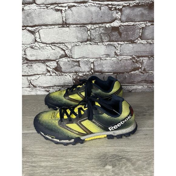 Reebok H20Drain DuraGrip FitFrame Black Neon Yellow Running Shoes Women 7.5US/38 - Picture 11 of 16
